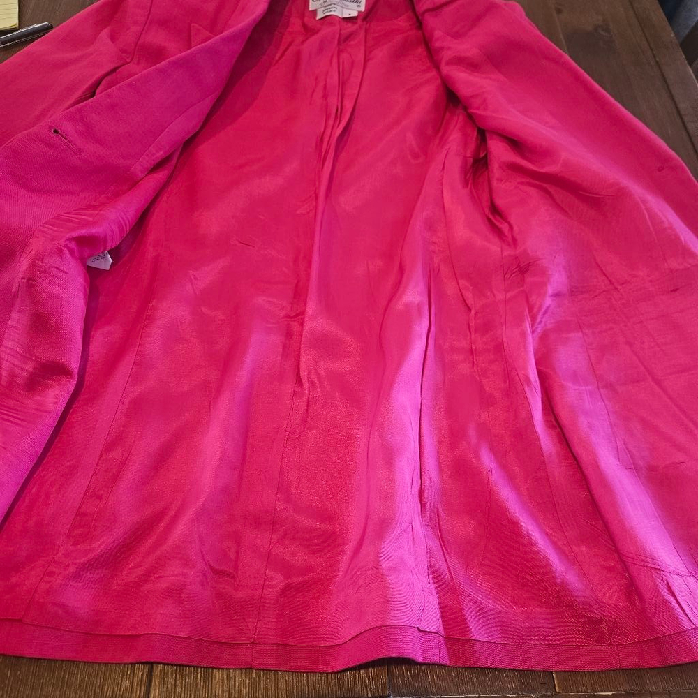 Women's Oleg Cassini NWT Vibrant Pink Blazer Jacket Size 8 - Picture 10 of 10